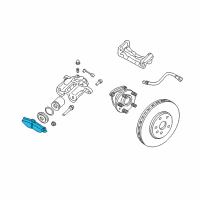 OEM 2010 Cadillac STS Pad Kit, Rear Disc Brake Diagram - 89060217