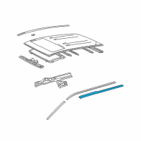 OEM 2001 Toyota Sienna Drip Weatherstrip Diagram - 62382-08020