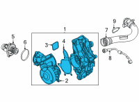 OEM 2021 BMW X3 COOLANT PUMP WITH SUPPORT Diagram - 11-51-8-054-857