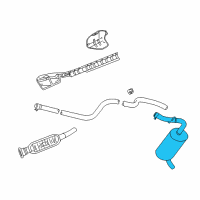 OEM Chrysler PT Cruiser MUFFLER-Exhaust Diagram - 5290586AD