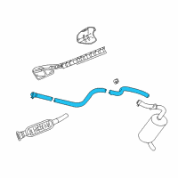 OEM Chrysler PT Cruiser Exhaust Extension Pipe Diagram - 5278194AC