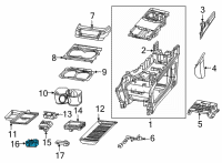 OEM Chrysler Pacifica Console-Floor Console Diagram - 68452795AC