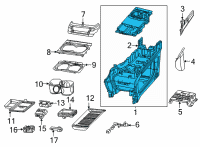 OEM 2021 Chrysler Pacifica Console-Floor Console Diagram - 7FA51DX9AA