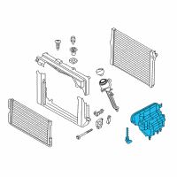 OEM 2014 BMW 650i xDrive Gran Coupe Radiator Coolant Overflow-Reservoir Expansion Tank Diagram - 17-13-8-610-819