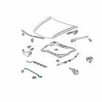 OEM 2008 Honda Accord Stay, Hood Opener Diagram - 74145-TA5-A00