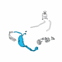 OEM 2007 Lexus LX470 Power Steering Pressure Feed Tube Assembly Diagram - 44410-60593