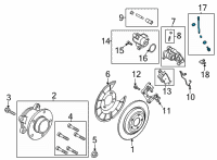 OEM 2022 Ford Bronco Sport HOSE ASY - BRAKE Diagram - LX6Z-2282-C