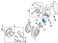 OEM 2022 Ford Escape Rear Pads Diagram - JX6Z-2200-E
