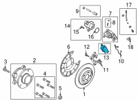 OEM Ford Maverick Rear Pads Diagram - JX6Z-2200-E