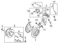 OEM 2021 Ford Bronco Sport Caliper Mount Bolt Diagram - -W720472-S439