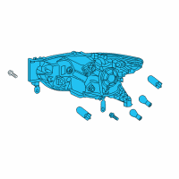 OEM Infiniti JX35 Left Headlight Assembly Diagram - 26060-3JA0A