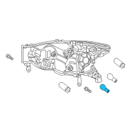 OEM 2013 Infiniti JX35 High Beam Bulb Diagram - 26717-9B91C