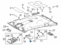 OEM 2016 Toyota Mirai Sunvisor Holder Diagram - 74348-33040-A9