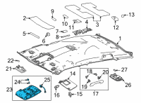 OEM 2020 Toyota Mirai Map Lamp Assembly Diagram - 81260-62020-A0