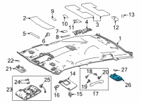 OEM 2020 Toyota Mirai Dome Lamp Diagram - 81240-60060-A8