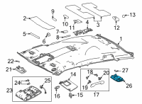 OEM 2018 Toyota Mirai Dome Lamp Diagram - 81240-60060-A8