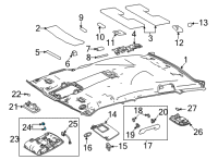 OEM 2016 Toyota Mirai Map Lamp Bulb Diagram - 81936-12150