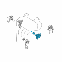 OEM 2000 Toyota Echo Rear Mount Bracket Diagram - 12303-21070