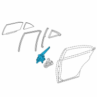 OEM Lexus ES350 Regulator Sub-Assembly Diagram - 69804-02150