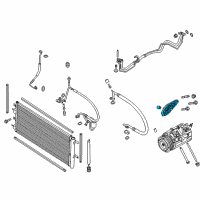 OEM 2017 Lincoln MKZ Compressor Assembly Bracket Diagram - CV6Z-19D624-C
