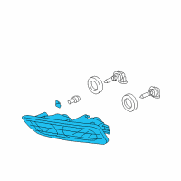 OEM 2008 Acura MDX Lamp Unit, Driver Side Diagram - 33951-STX-A01