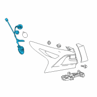 OEM 2017 Lexus NX200t Socket & Wire, Rear Combination Lamp Diagram - 81555-78011