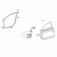 OEM 2009 Toyota Corolla Door Weatherstrip Diagram - 67861-02220