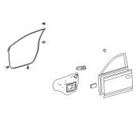 OEM 2022 Lexus GX460 Garnish, Door Frame, RH Diagram - 67663-48010