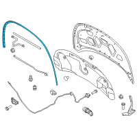 OEM 2014 Ford Police Interceptor Utility Surround Weatherstrip Diagram - BB5Z-16B990-A