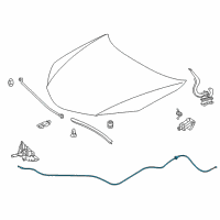 OEM 2017 Toyota Corolla Release Cable Diagram - 53630-02280