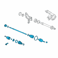 OEM 2005 Honda Accord Driveshaft Assembly, Driver Side Diagram - 44306-SDR-A00