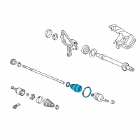 OEM 2006 Honda Accord Boot Set, Outboard Diagram - 44018-S1K-C03