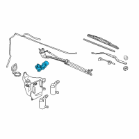 OEM 2008 Chevrolet Uplander Motor Asm, Windshield Wiper Diagram - 12335832