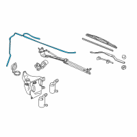 OEM 2008 Chevrolet Uplander Washer Hose Diagram - 15190209