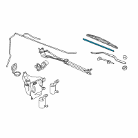 OEM 2005 Pontiac Montana Wiper, Windshield Diagram - 12335833