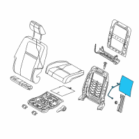 OEM 2010 Dodge Journey Heated Pa-Seat Back Diagram - 68042223AA