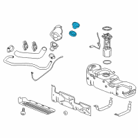 OEM 2014 Chevrolet Silverado 2500 HD Fuel Cap Diagram - 23288713