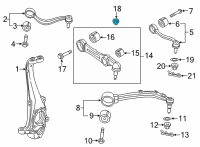 OEM Hyundai Sonata Flange Nut Diagram - 62618-2G000