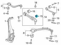 OEM 2015 Hyundai Genesis Bush-Front Lower Arm"S" Diagram - 54552-B1000