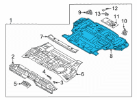 OEM 2022 Hyundai Santa Fe PANEL ASSY-REAR FLOOR, RR Diagram - 65513-CL000