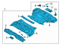 OEM Hyundai Santa Fe PANEL COMPLETE-REAR FLOOR Diagram - 65500-CL000