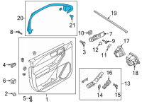 OEM 2021 Ford Police Interceptor Utility Window Molding Diagram - LB5Z-7851753-AA