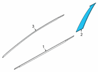 OEM 2021 Nissan Sentra Cover Front Door Sash, RH Diagram - 802D2-6LE0A