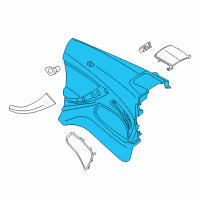 OEM 2012 BMW 650i Side Trim Panel, Leather, Left Diagram - 51-43-7-291-811