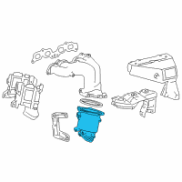 OEM 1997 Toyota RAV4 Manifold Converter Sub-Assembly Diagram - 25508-74200