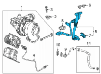 OEM Chevrolet Suburban Oil Feed Tube Diagram - 24001296