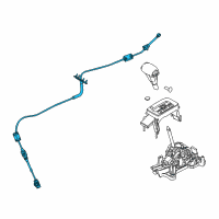 OEM 2008 Mercury Milan Shift Control Cable Diagram - 6E5Z-7E395-E