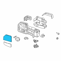 OEM 2020 Ford F-350 Super Duty Mirror Glass Diagram - FL3Z-17K707-K