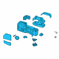 OEM 2017 Ford F-250 Super Duty Mirror Assembly Diagram - HC3Z-17682-MA