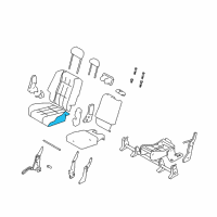 OEM 2009 Dodge Durango Rear Seat Cushion Right Diagram - 1FS261D5AA